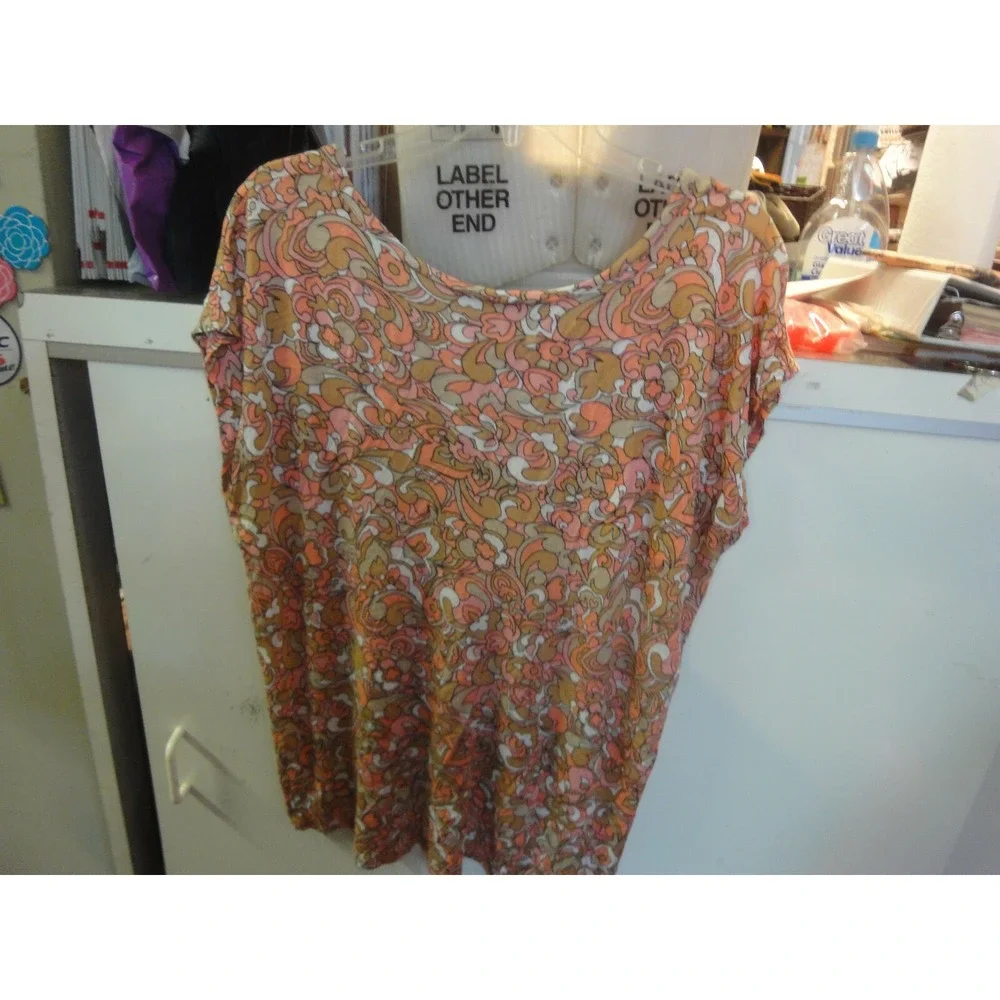Michael Kors womens L multicolor shirt Top high low‎ design